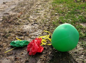 deflated balloons